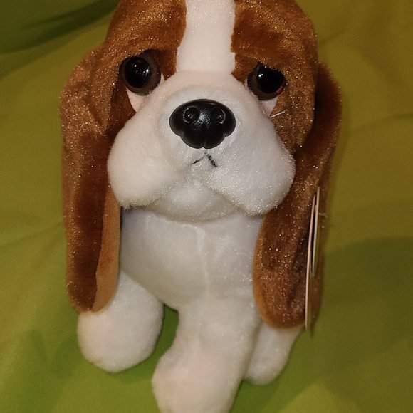 New Honeyway sad Sam basset hound Puppy/dog Soft classic Plush Stuffed toy 8" in - Picture 2 of 12